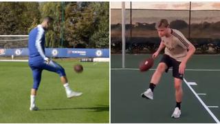 Super Bowl LIII: Frenkie de Jong y Eden Hazard 'opacaron' el show con dominadas del ovoide | VIDEO