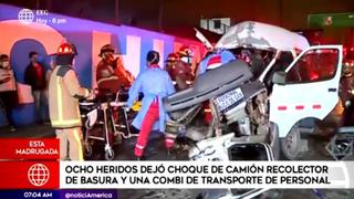 Callao: choque entre combi y camión de basura dejó ocho heridos 