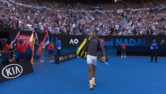 Novak Djokovic y Rafael Nadal tuvieron un gran recibimiento en Rod Laver Arena de Melbourne previo a la final del Australian Open. (Foto: Captura).