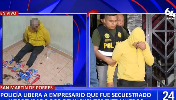 Liberan a microempresario que fue secuestrado en San Martín de Porres por delincuentes extranjeros. (Foto: 24 Horas)