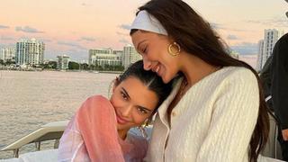 Kendall Jenner y Bella Hadid derrochan afecto en paseo en yate por Miami 