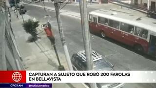 Bellavista: detienen al ‘hombre araña’ que robaba farolas