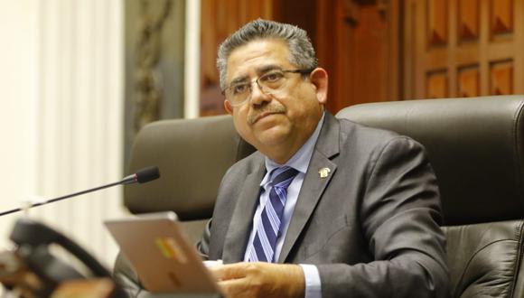 Presidente del Congreso, Manuel Merino, responde a las críticas que despertaron sus frases sobre la relación entre el Parlamento y el Ejecutivo (Foto: Congreso)