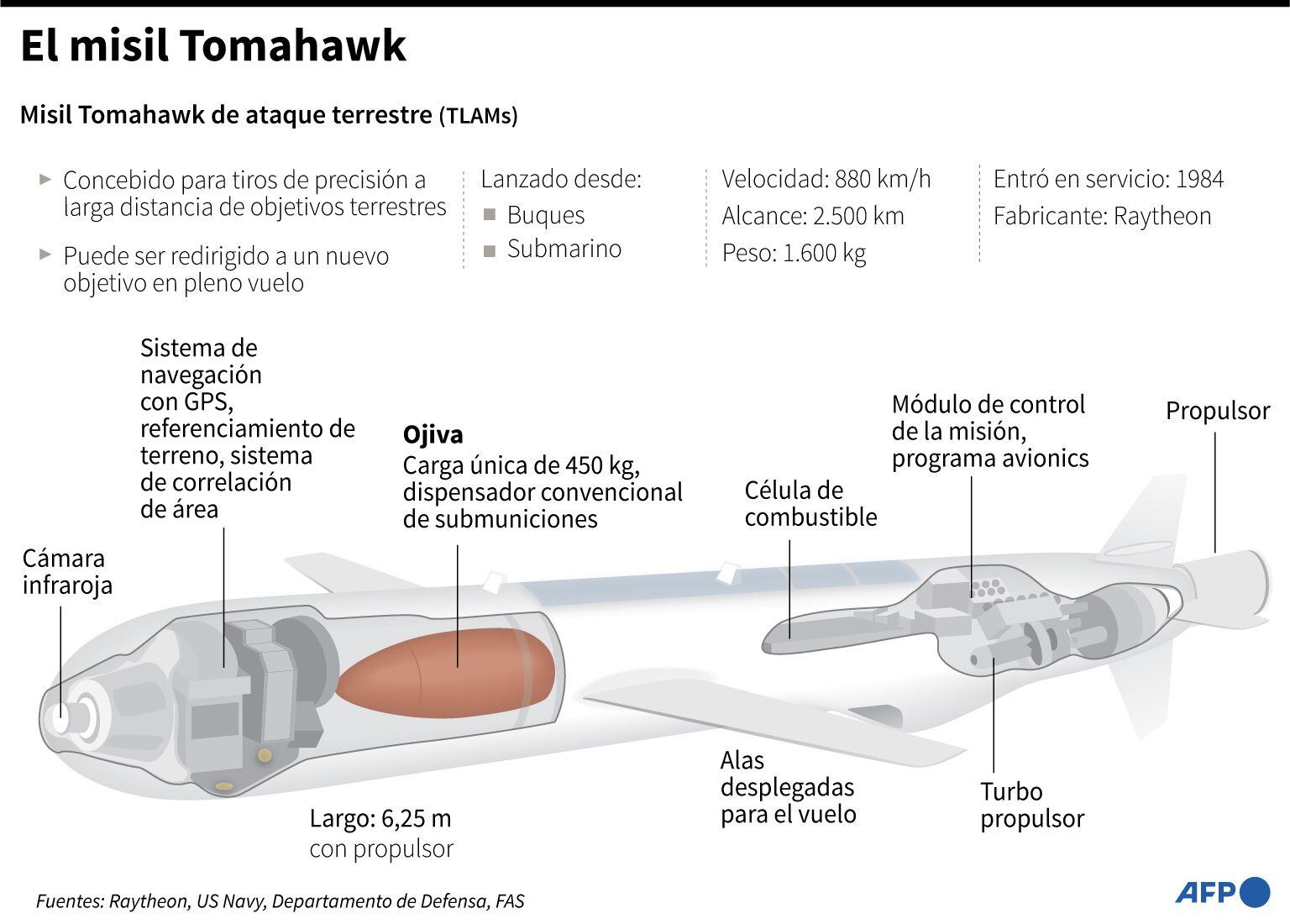 The Tomahawk missile.  (AFP).