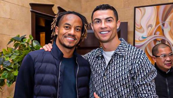 André Carrillo y Cristiano Ronaldo juntos en Arabia Saudita.