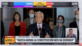Piñera tras el respaldo a una nueva Constitución en Chile: “Hoy ha triunfado la ciudadanía y la democracia”
