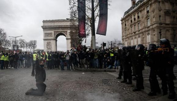 Solo en la capital francesa se registraron 1.082 detenciones y resultaron heridas 96 personas, de ellas, diez agentes del orden, según la Prefectura de policía. (Foto. AFP)