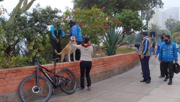 La mascota del empresario José Chlimper fue rescatada por serenos de Miraflores. (Difusión)