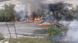 Carretera Central: al menos un muerto y siete heridos tras choque múltiple