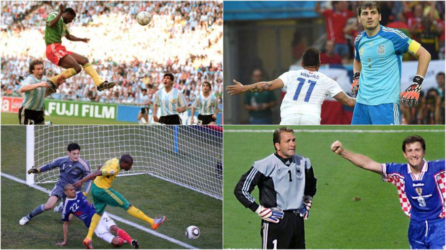 Grandes selecciones sufrieron impensadas derrotas por culpa de equipos que llegaban con el cartel de principiantes a los Mundiales. (Foto: AFP)