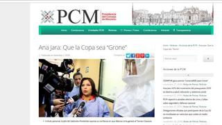 Facebook: polémica por nota de prensa de Ana Jara sobre Alianza