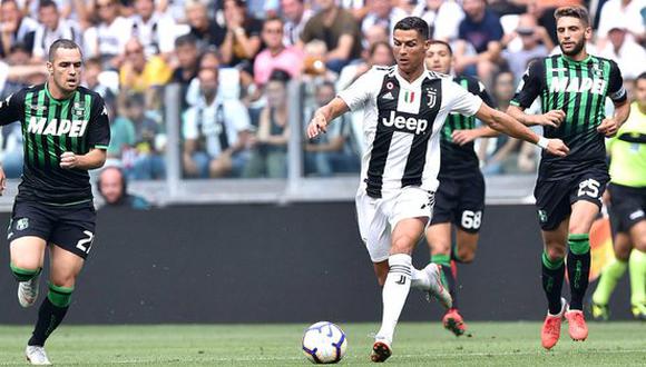 Fecha inolvidable para Cristiano Ronaldo. El '7' de la Juventus rompió su sequía goleadora en la Serie A. Sus dos anotaciones permitieron superar al Sassuolo, por la cuarta fecha del torneo local. (Foto: AFP)
