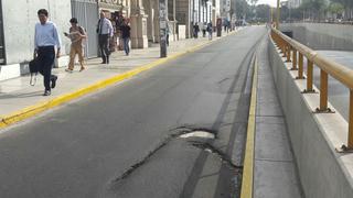 By-pass 28 de Julio: denuncian grietas y hundimiento en la pista