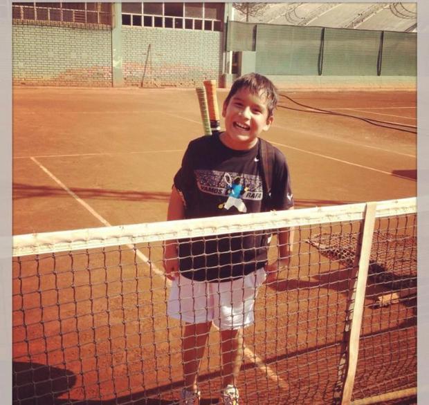Gonzalo en sus inicios en el tenis. (Foto: Archivo familiar)