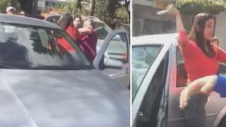 Mujer ataca a una familia porque se demoraron en cruzar una pista y desata la indignación de usuarios