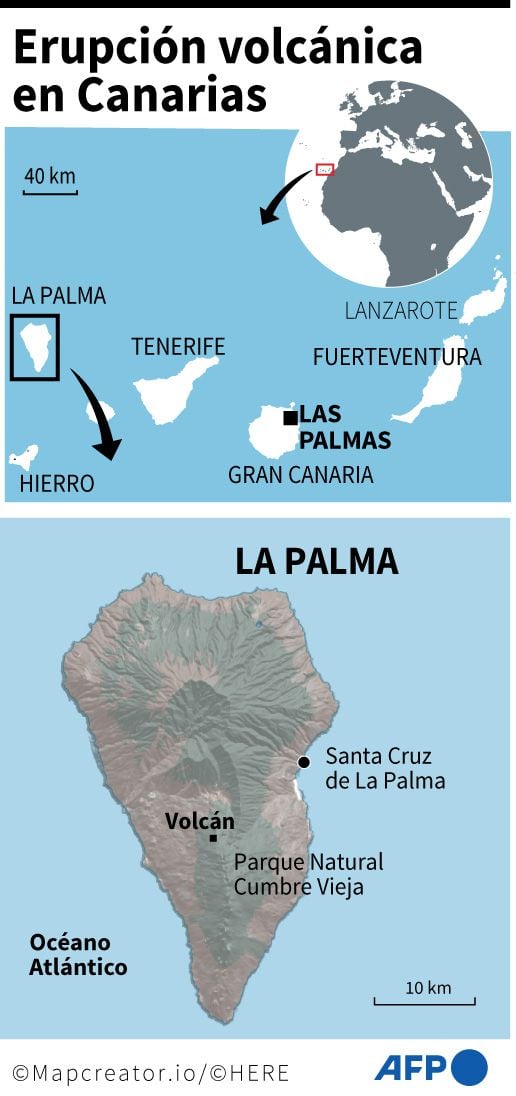 Volcanic eruption in the Canary Islands.  (AFP).