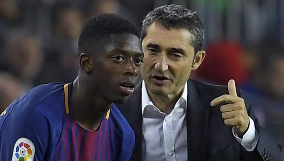 Varios futbolistas del Barcelona le echaron la culpa al estado del campo de Getafe por la lesión de Ousmane Dembélé. Sin embargo, el adiestrador culé estuvo en contra de esos reclamos. (Foto: AFP)