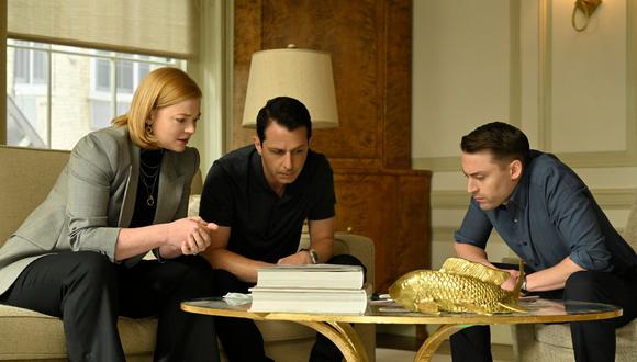 De izquierda a derecha, Sarah Snook, Jeremy Strong y Kieran Culkin interpretan a los hijos del magnate Logan Roy en la serie "Succession". (Foto: HBO)