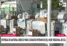 Ica: Presidente Sagasti entrega material médico a hospitales