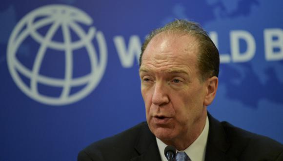 El presidente del Banco Mundial, David Malpass, habla durante una conferencia de prensa en Nueva Delhi, el 26 de octubre de 2019. (Foto de Sajjad HUSSAIN / AFP)