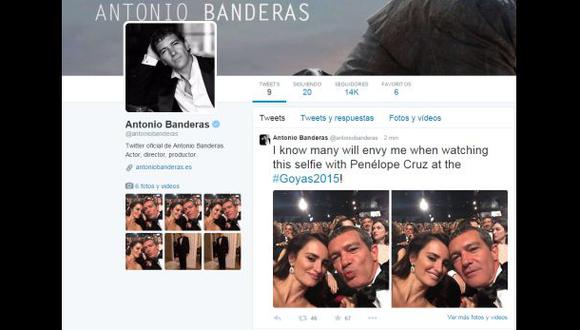 Twitter: Antonio Banderas inaugura cuenta durante Premios Goya