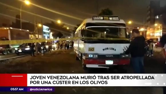 El accidente ocurrió en la cuadra 38 de la avenida Universitaria, en Los Olivos. (Captura: América Noticias)