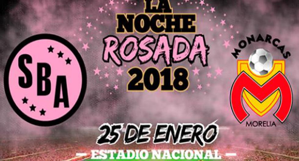 Sport Boys vs Morelia por la Noche Rosada en el Nacional | Foto: Sport Boys