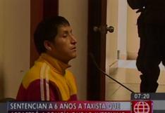 Lima: taxista, condenado a 6 años de prisión por arrastrar policía