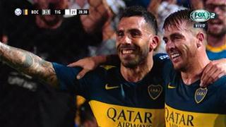 Boca Juniors vs. Tigre: Tévez marcó golazo para el 3-1 tras genial pase de Espinoza | VIDEO