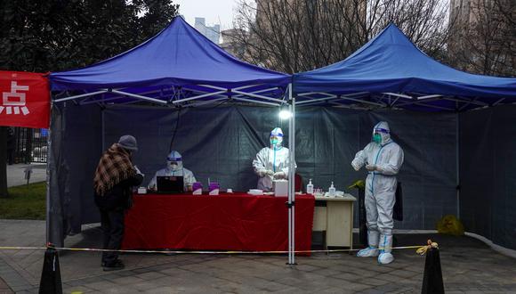 Centro de pruebas contra el coronavirus en la ciudad de Xi'an, China. (Foto:  AFP)