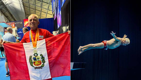 Jorge Zegarra ganó el oro en el World Aquatics Masters Championships 2023. (Foto: Gioconda Cabrejos/Facebook)