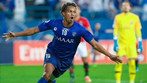 André Carrillo marcó el único gol en la victoria del Al Hilal (1-0) ante el Urawa de Japón en la final de ida de la Liga de Campeones AFC. (Foto: Al Hilal)