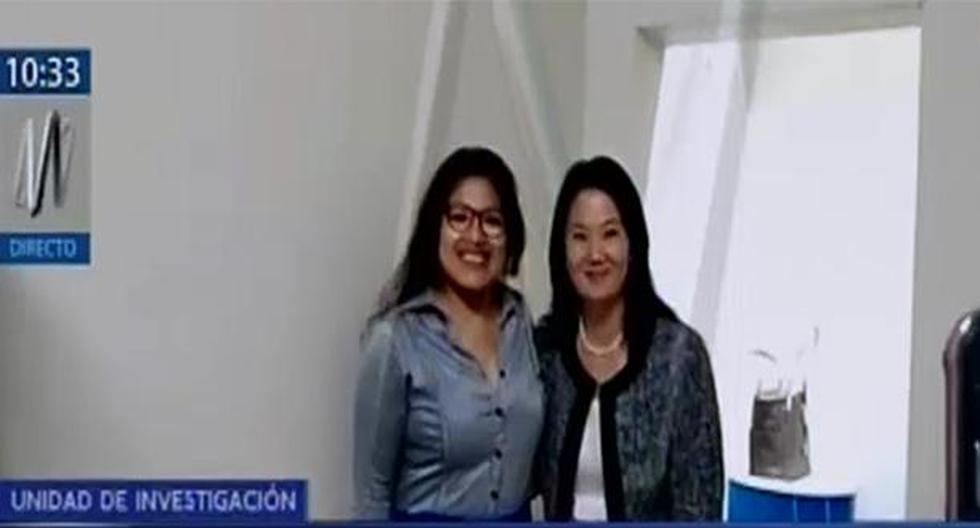 Keiko Fujimori se fotografió con trabajadores de la Fiscalía antes de interrogatorio por el caso Odebrecht. (Foto: Canal N)