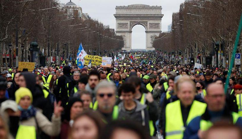 Francia: Nueva protesta de "chalecos amarillos" en un mes clave para su movimiento. (Foto: EFE)