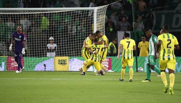 Atlético Bucaramanga venció por 3-2 a Atlético Nacional en el Estadio Atanasio Girardot | Foto: Twitter Vanguardia