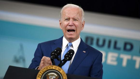 El presidente de Estados Unidos, Joe Biden, habla sobre el informe de empleos de septiembre del Auditorio de South Court en la Casa Blanca en Washington, DC. (Foto: Olivier DOULIERY / AFP).