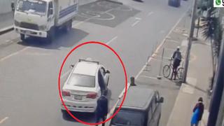 Surquillo: taxista huye con mercadería de pasajero valorizada en 10 mil dólares | VIDEO