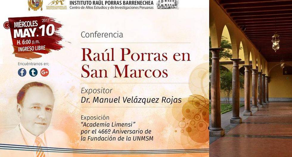 Ponencia sobre Raúl Porras Barrenechea. (Foto: IRPB)