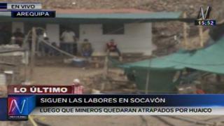Arequipa: lluvias dificultan labores de recuperación de mineros