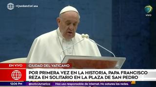 Coronavirus: papa Francisco reza por fin de pandemia y bendice al mundo