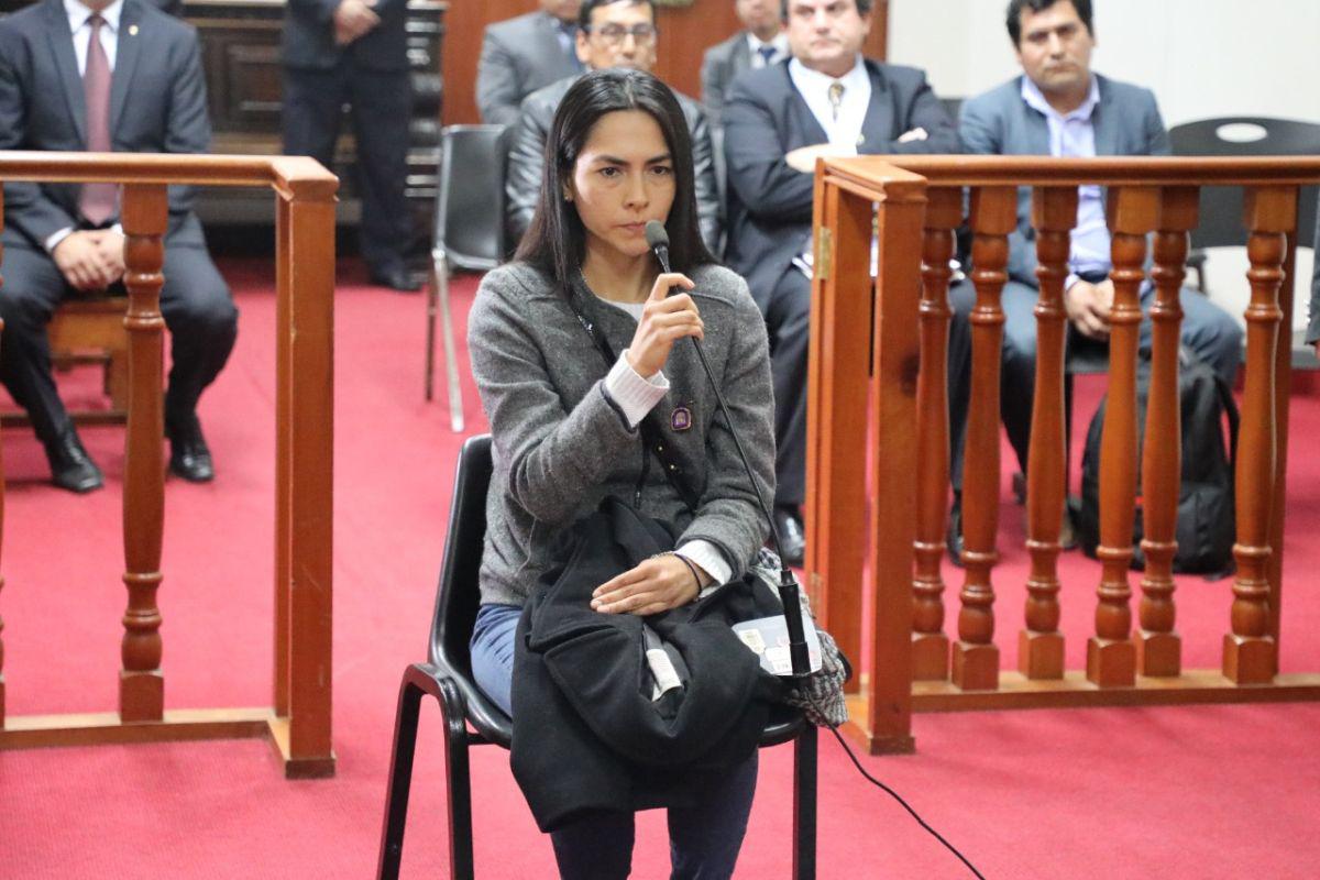 Melisa González Gagliuffi durante audiencia de prisión preventiva. (Poder Judicial)