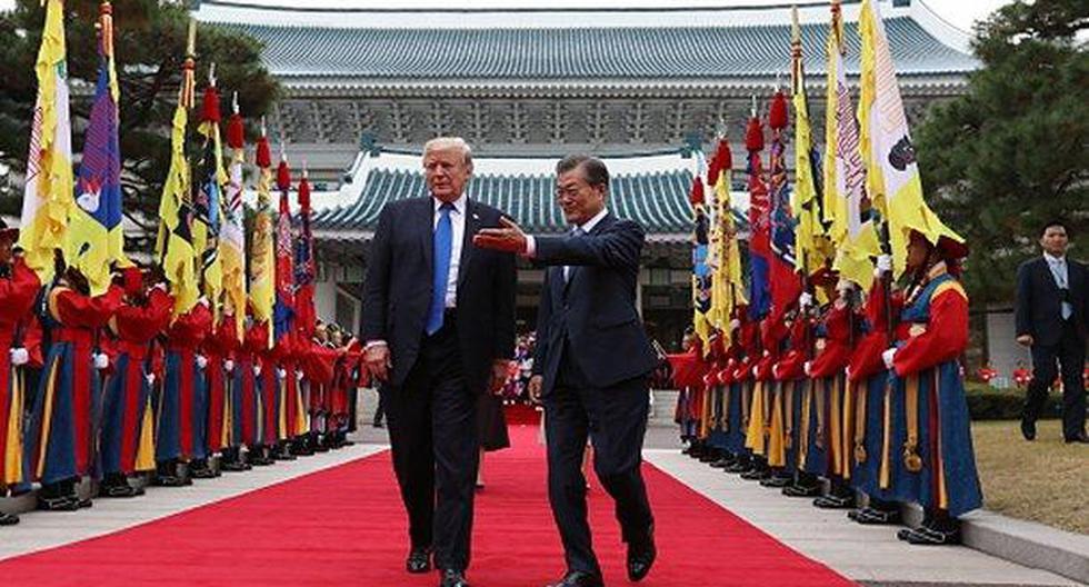 Donald Trump y Moon Jae-in coincidieron en que la desnuclearización de Corea del Norte debe ser la meta de cualquier diálogo de sus Gobiernos con el de Pyongyang. (Foto: Getty Images)