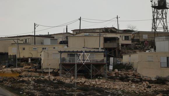 Una imagen muestra Asael, un puesto de avanzada israelí ubicado en el sur de Cisjordania ocupada, el 13 de febrero de 2023. (Foto de HAZEM BADER / AFP)