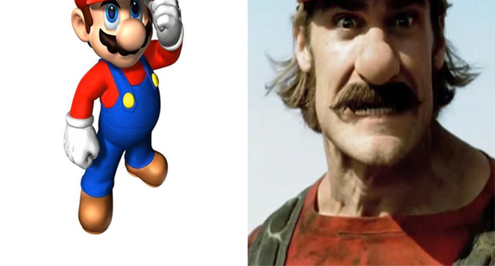 Mario Bros en con los personajes reales. (foto: captura)
