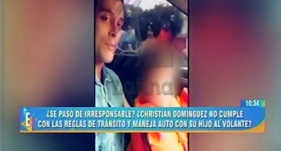 Christian Domínguez nuevamente envuelto en una polémica, esta vez por poner en peligro la integridad de su hijo Valentino. (Foto: Captura Latina)