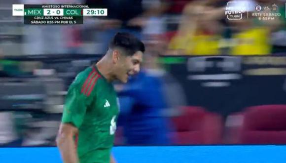 Gol de Gerardo Arteaga para el 2-0 de México vs. Colombia. (Captura: TUDN)