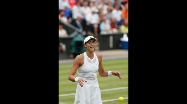 La española de 23 años no lo podía creer.
(Foto: Agencias / Wimbledon)