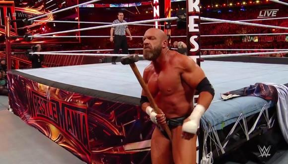 WrestleMania 35: Triple H venció a Batista y salvó su carrera en un combate super libre | Foto: WWE