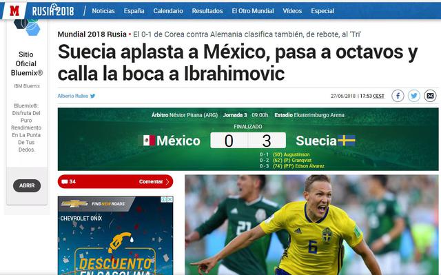 Medios internacionales informan sobre la clasificación de México a octavos de Rusia 2018