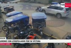 Hombre persigue y atropella con su camioneta a dos delincuentes en moto que lo habían asaltado | VIDEOS